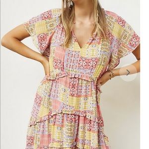 Anthropologie size M Robin tiered mini dress, NWT